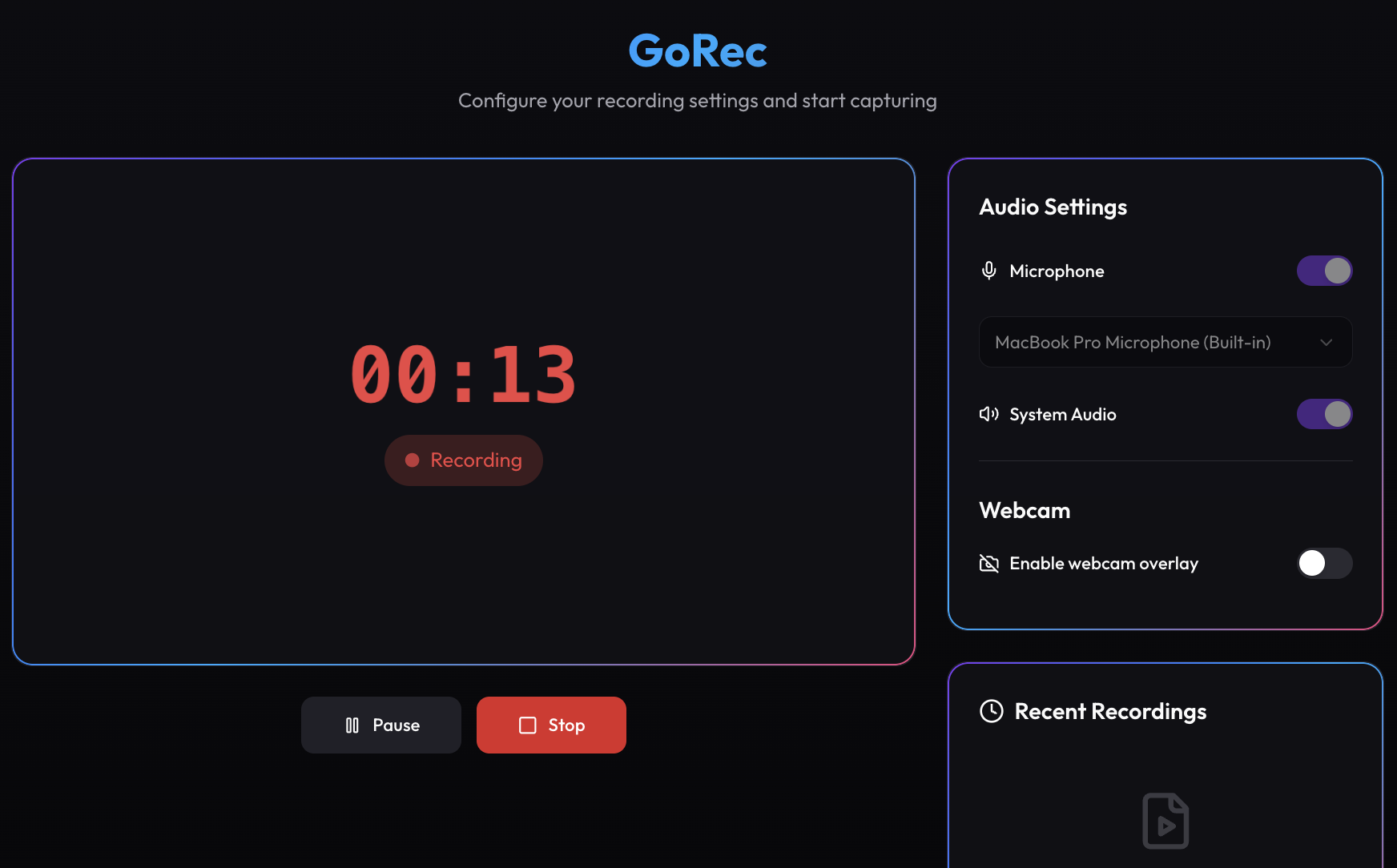 GoRec — screenshot 5