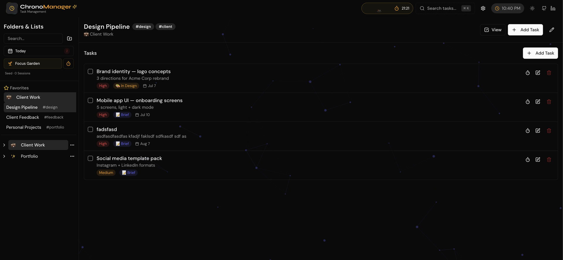 chronomanager — screenshot 3